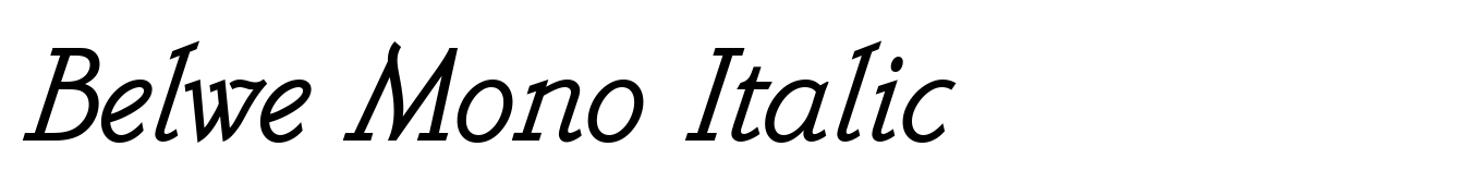 Belwe Mono Italic